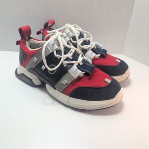 Javi Unreal Lace Up Sneakers Navy Red Men's 11